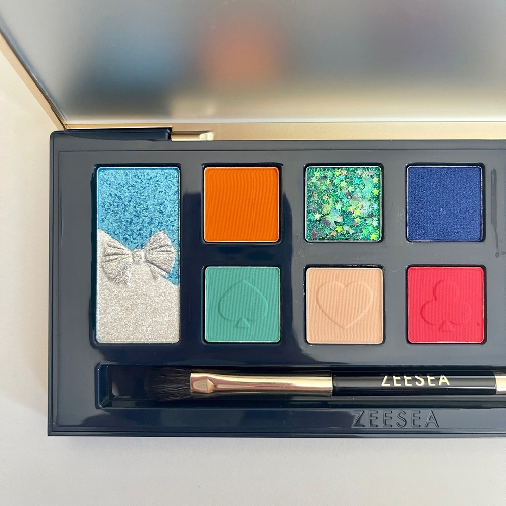 ZEESEA ALICE IN WONDERLAND CHESHIRE CAT BLUE SHADOW PALETTE DIAMOND GLITTER NIB - Picture 7 of 16
